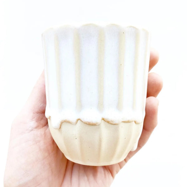 Milk and Honey Small Scalloped Juice Cup