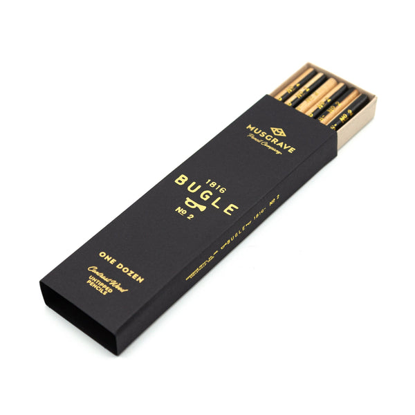 Musgrave Pencil Co. Black and White "Bugle" Pencils