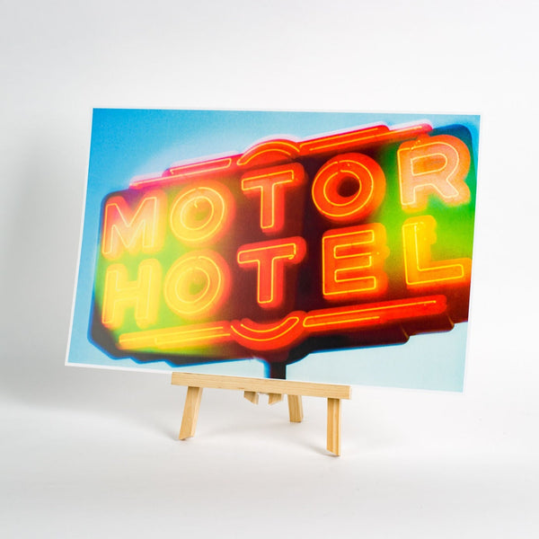 Large Motor Hotel Multicolor Print