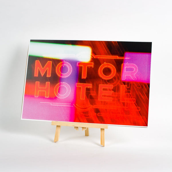 Large Motor Hotel Pink Print