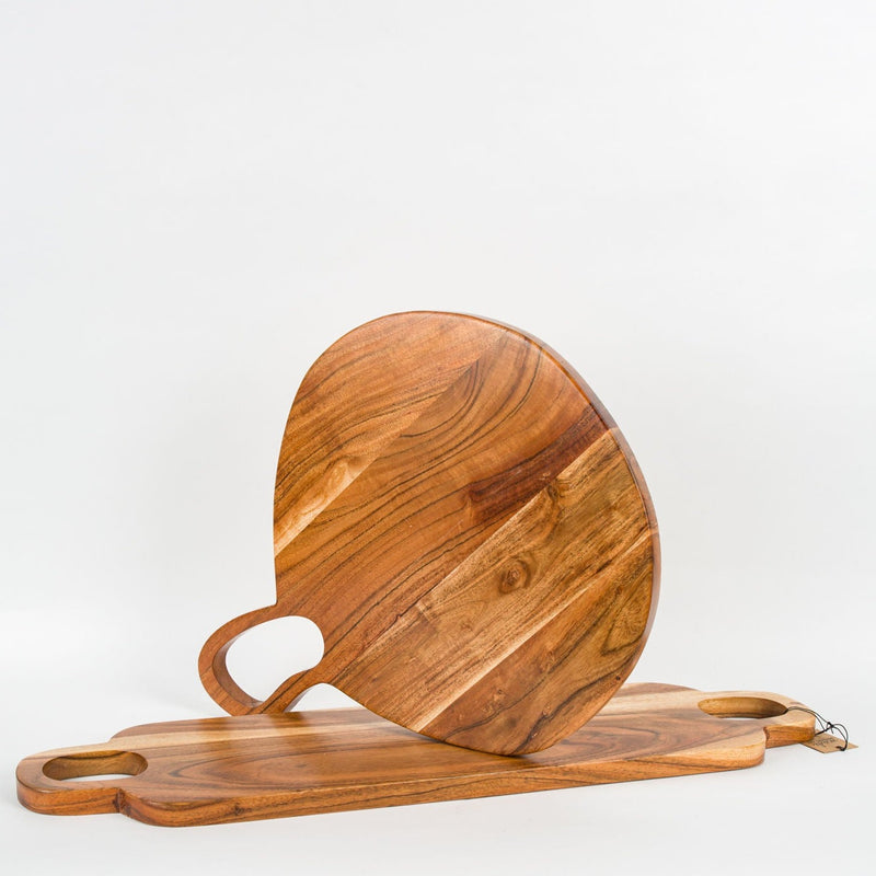 Large Double Handle Wood Serving Board