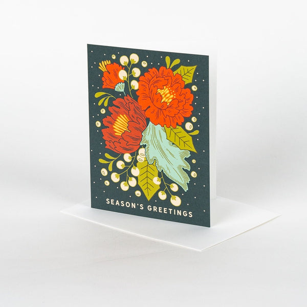 Festive Florals Holiday Card