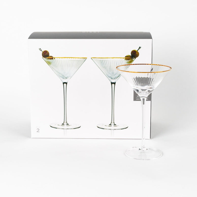 Meridian Ripple Martini Glasses