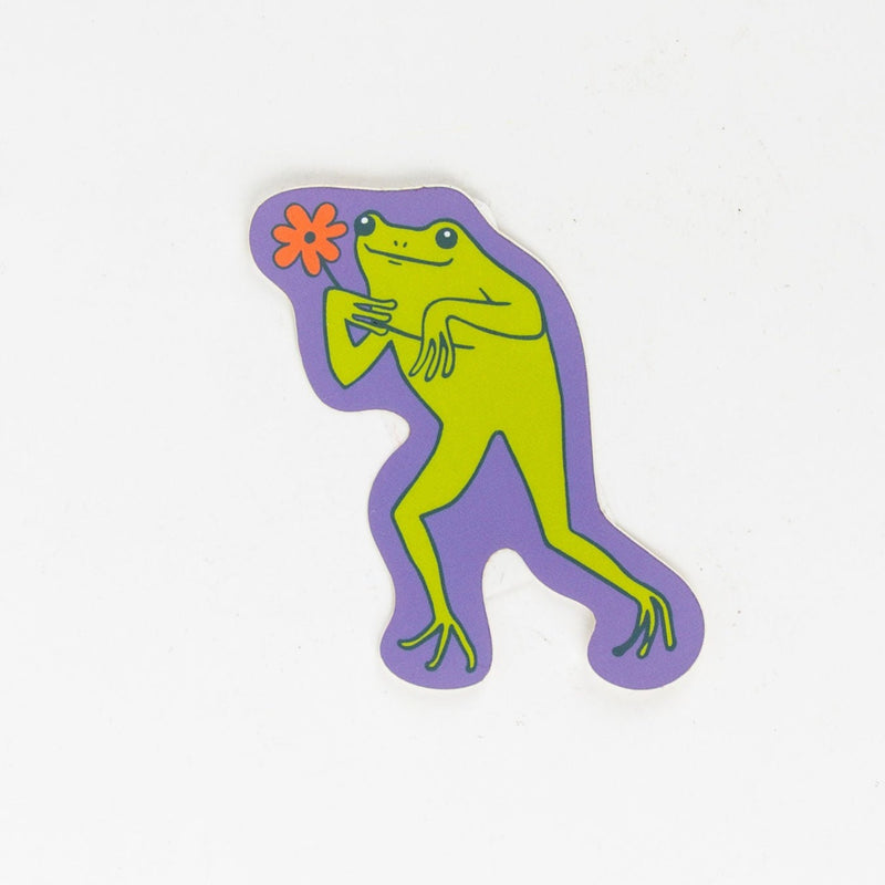 Daisy Frog Sticker