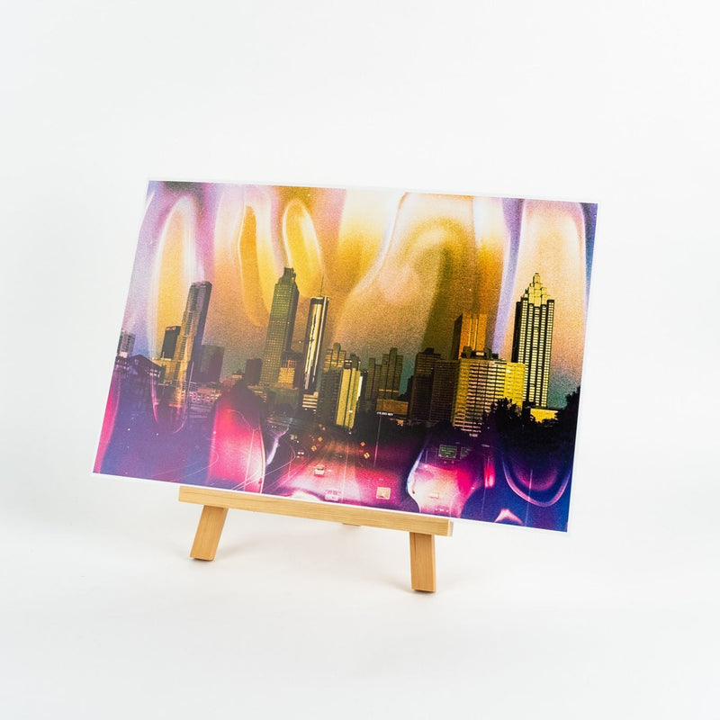 Large Pink and Purple Atlanta Print