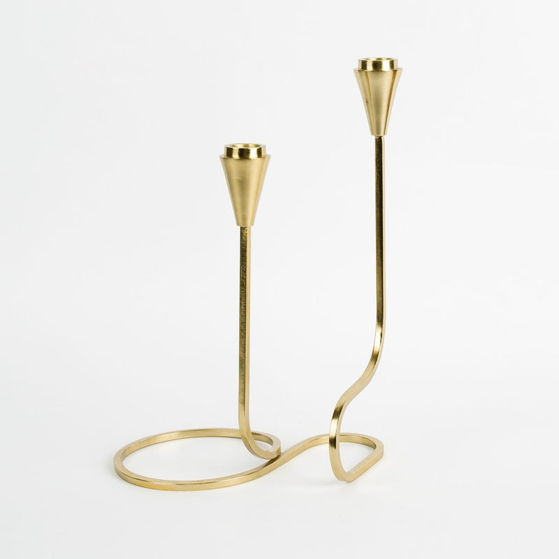 Gold Loop Taper Candle Holder