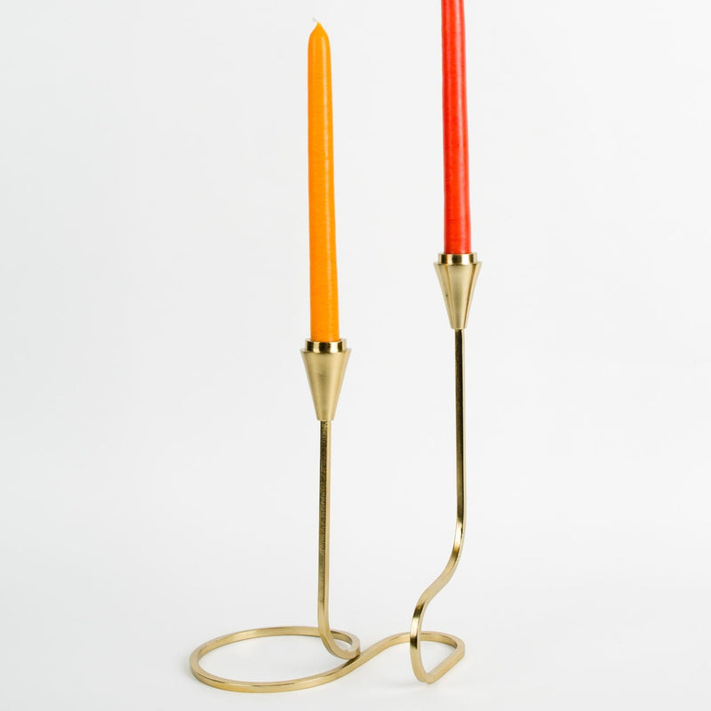 Gold Loop Taper Candle Holder
