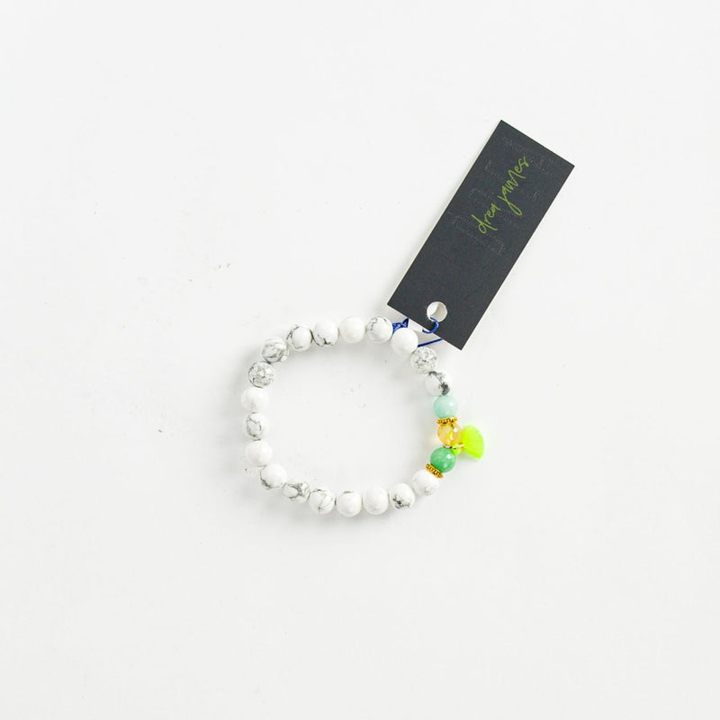 Mala Bracelet with Neon Green Tassle