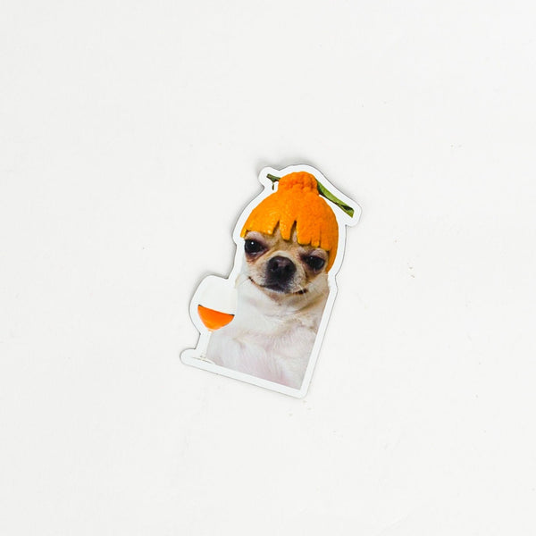 Orange Wine Dog Magnet