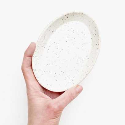 Ivory Speckled Dish