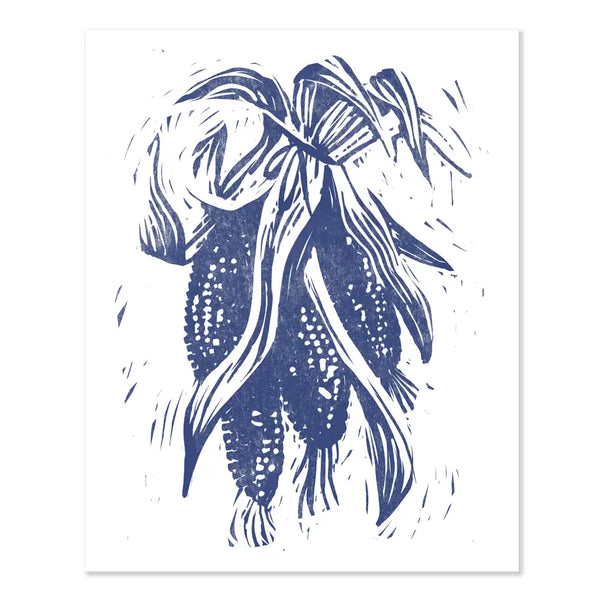 Generous Kitchen Blue Corn Art Print